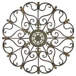 Discount 😀 Brimfield & May Antique Style Metal 3D Wall Decor W/ Fleur De Lis Designs 🧨