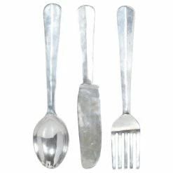 Cheap ๐ Brimfield & May Set Of 3 Silver Aluminum Traditional Wall Decor 26168 ๐งจ