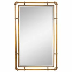 Best Sale 🛒 Aspire Home Accents, Inc. Morse Industial Metal Wall Mirror, Copper ✔️