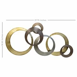 New ❤️ Stratton Home Decor Metallic Rings Wall Decor 🔔 -Cheap wall decor Store 062120fa02476e21 8461 w800 h800 b1 p0