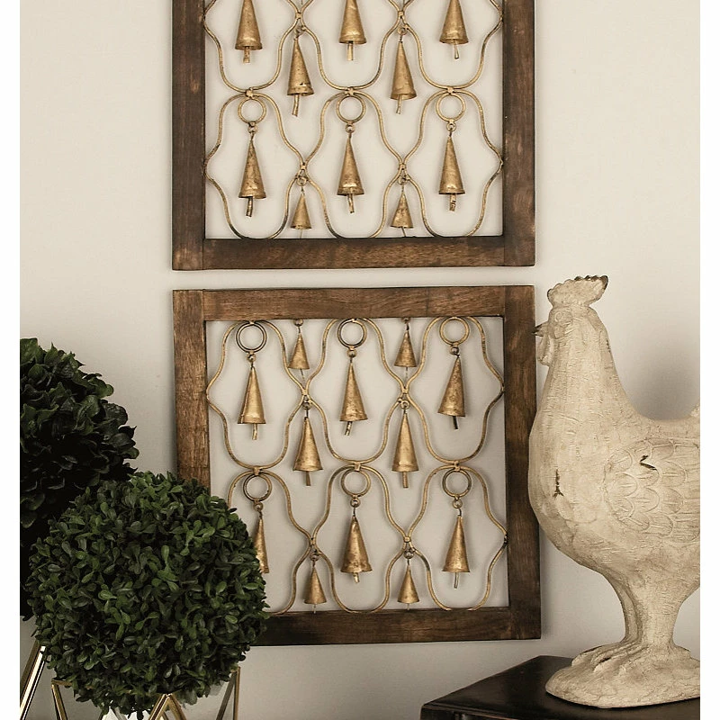 Wholesale π€© Brimfield & May Set Of 2 Brown Mango Wood Farmhouse Wall Decor 24261 π 4 Wholesale π€© Brimfield & May Set Of 2 Brown Mango Wood Farmhouse Wall Decor 24261 π - Image 2