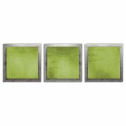 Best reviews of ✨ Modern Crowd Green Essence, Contemporary Green And Silver Wall Art, Giclee On Metal 🎁