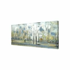 Flash Sale 👍 ArtMaison Canada 24"x48" Sky Branches Abstract Canvas Wall Art Print Green Teal Multy, 24"x48" 💯