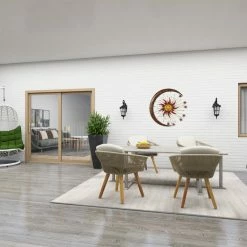 Budget 🎁 Brimfield & May Metallic 🔨 Hammered Metal Sun, Moon, Stars Outdoor Decor ✔️ -Cheap wall decor Store 12f1e7e102324da1 6739 w800 h800 b0 p0