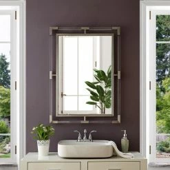 Flash Sale ✔️ Meridian Furniture Ghost Mirror, Acrylic/Brushed Silver, Rectangular 👍 -Cheap wall decor Store 14f1f6e001893862 2457 w800 h800 b0 p0