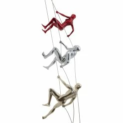 Flash Sale 🔔 Finesse Decor Gold, Metallic Red, & Chrome Wall Sculpture Climbing Set 🎁