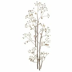Top 10 👍 Dr. Livingstone I Presume Contemporary Flower Branch Wall Art, Modern Silver Metal 🔥