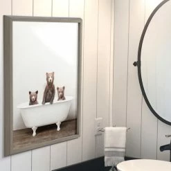 Promo 🔔 Uniek Blake Three Little Bears Printed Glass By Amy Peterson Art Studio, Gray 18x24 🧨 -Cheap wall decor Store 187156ee0fb58125 1247 w800 h800 b0 p0