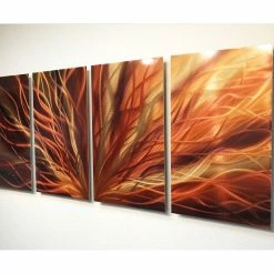 Coupon 😍 Miles Shay Metal Art "Metal Wall Art Abstract Sculpture" Metal Wall Art By Miles Shay, 4-Piece Set 🔥 -Cheap wall decor Store 192185c007213e9f 6221 w800 h800 b0 p0