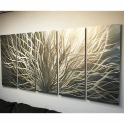 Wholesale 🎉 Miles Shay Metal Art "Radiance Gold Silver" Large Metal Wall Art By Miles Shay, 5-Piece Set 💯 -Cheap wall decor Store 1b810b5907213ee9 6161 w800 h800 b0 p0