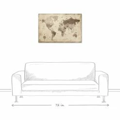 Buy 🛒 DDCG Distressed World Map Canvas Wall Art, 24"x36" 🎉 -Cheap wall decor Store 1eb12d9b096f6d46 8425 w800 h800 b1 p0