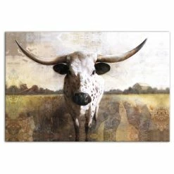 Budget 🌟 DDCG "Spotted Ox" Canvas Wall Art, 48"x32" 🥰