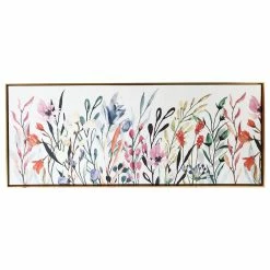 Outlet 🎉 Gallery 57 Colorful Wildflower Print On Canvas In Gold Floating Frame, 19x45" 👍