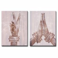 Best Sale ✨ Ready2hangart, Inc. 'Peace And Namaste' Inspirational 2 Piece Canvas Art By Olivia Rose 🔔