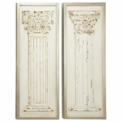 Top 10 ๐ Brimfield & May Distressed Antique Wood Wall Decor With Carved Greek Columns, Set Of 2 ๐
