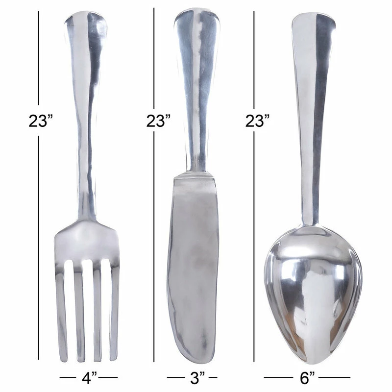 Flash Sale ๐ฅฐ Brimfield & May Set Of 3 Silver Aluminum Traditional Wall Decor 26167 โ 4 Flash Sale ๐ฅฐ Brimfield & May Set Of 3 Silver Aluminum Traditional Wall Decor 26167 โ - Image 2