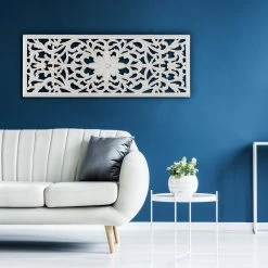 Budget 😀 Madeleine Home Inc. Remo Wall Medallion, 18"x48", White 🎉 -Cheap wall decor Store 2fd10d4e0c3cc30c 9805 w800 h800 b0 p0