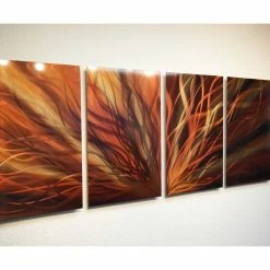 Coupon 😍 Miles Shay Metal Art "Metal Wall Art Abstract Sculpture" Metal Wall Art By Miles Shay, 4-Piece Set 🔥 -Cheap wall decor Store 30e102eb07213e99 6221 w800 h800 b0 p0