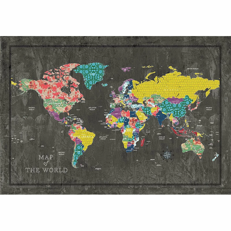 Wholesale โ DDCG Colorful World Map Canvas Wall Art, 48"x32", Unframed ๐ฏ 3 Wholesale โ DDCG Colorful World Map Canvas Wall Art, 48"x32", Unframed ๐ฏ