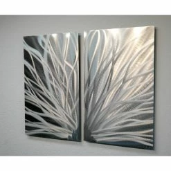 Discount 🤩 Miles Shay Metal Art "Radiance SIlver" Metal Wall Art By Miles Shay, 2-Piece Set 💯 -Cheap wall decor Store 40a1cb1907153bca 6168 w800 h800 b0 p0