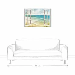 Best Pirce 👍 DDCG Open Windows To Beach Paradise 24x36 Canvas Wall Art 🌟 -Cheap wall decor Store 4201c91709de76e0 8486 w800 h800 b1 p0