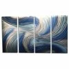 Budget 👍 Miles Shay Metal Art "Echo 3 Blues V2" Metal Wall Art By Miles Shay, 4-Piece Set ⌛ -Cheap wall decor Store 47c1b8d607214d97 6219 w800 h800 b1 p0