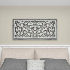 Deals 🛒 Brimfield & May Traditional Cream Mango Wood Wall Decor 34132 🛒 -Cheap wall decor Store 5011b00403927f4b 6753 w800 h800 b0 p0