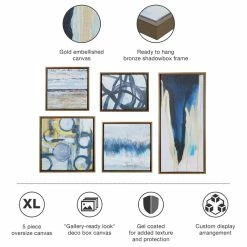 Cheap 🎁 Olliix Madison Park Blue Bliss Gallery Art, 5-Piece Set 🤩 -Cheap wall decor Store 51f1b803005986ab 1725 w800 h800 b1 p0