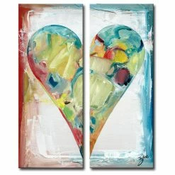 New ✔️ Ready2hangart, Inc. Heartwork "Daniel" 2-Piece Canvas Art Set, 30"x12" ✨