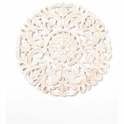 Wholesale โจ Best Home Fashion Round Decorative Whitewashed Carved Wood Wall Panel ๐