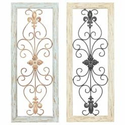 Hot Sale โญ Zimlay Set Of 2 Multi Colored Wood Rustic Wall Decor 50228 ๐