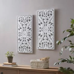 New 💯 Olliix Madison Park Botanical Panel Carved Wall Decor 2 Piece Set 🔔 -Cheap wall decor Store 6dd187e80faadd73 3210 w800 h800 b0 p0
