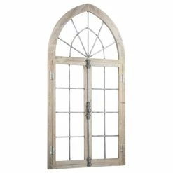 Outlet ⌛ American Art Decor, Inc. Wood Metal Arched Window Door Wall Decor 🥰