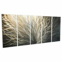 Wholesale ๐ Miles Shay Metal Art "Radiance Gold Silver" Large Metal Wall Art By Miles Shay, 5-Piece Set ๐ฏ