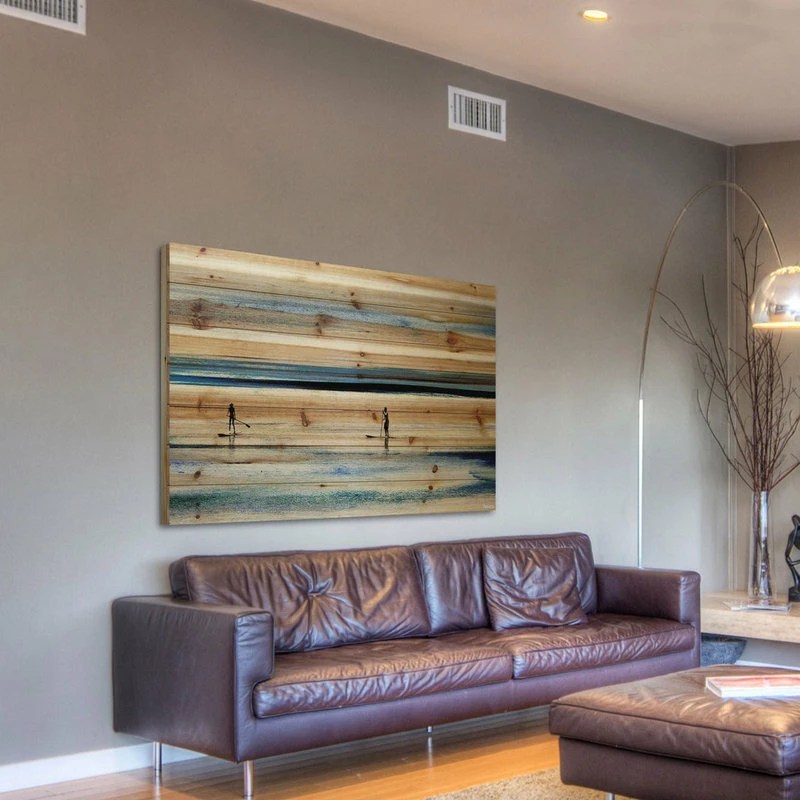 Flash Sale 💯 Parvez Taj "Surfboard Paddling" Print On Natural Pine Wood, 36"x24" 🔔 8 Flash Sale 💯 Parvez Taj "Surfboard Paddling" Print On Natural Pine Wood, 36"x24" 🔔 - Image 6