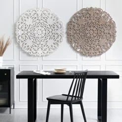 Budget 🎉 Madeleine Home Inc. Frasso White Wall Medallion, Gray 🧨 -Cheap wall decor Store 79c12f1602dfb8e1 4719 w800 h800 b0 p0