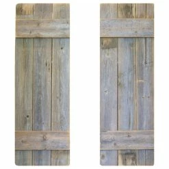 Budget 😀 Doug And Cristy Designs Farmhouse Decorative Shutters, Set Of 2, Natural 🛒