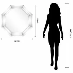 Brand new ✔️ Empire Art Direct Beveled Multi Faceted Octagons Wall Mirror, 1" Beveled Center, Wood Frame ⭐ -Cheap wall decor Store 8211bdcb0e7af295 6016 w800 h800 b1 p0