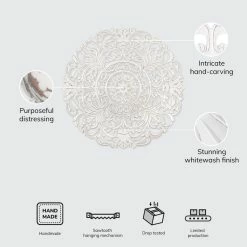Flash Sale 🥰 Madeleine Home Inc. Frasso White Wall Medallion, White 😍 -Cheap wall decor Store 8391be500333e812 4711 w800 h800 b0 p0
