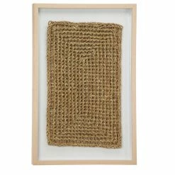 Flash Sale 🥰 Brimfield & May Rectangular Shadow Box With Natural Beige Rope Abstract Wall Art ✔️