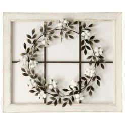 Coupon ❤️ StyleCraft Cotton Wreath Window | Wood And Metal Material Country Wall Hanging | Built In 🤩
