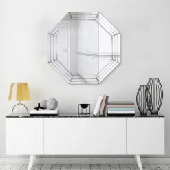 Brand new ✔️ Empire Art Direct Beveled Multi Faceted Octagons Wall Mirror, 1" Beveled Center, Wood Frame ⭐ -Cheap wall decor Store 8ab13cdd0e7af291 6016 w800 h800 b0 p0