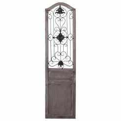 Best deal 🥰 Brimfield & May Brown Wood Rustic Scroll Door Inspired Wall Decor With Metal Wire 19" X 1" X 72" ✔️ -Cheap wall decor Store 8c11f4e900c3bc84 6912 w800 h800 b1 p0