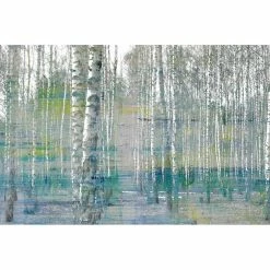Discount 🔥 Parvez Taj "Teal Tree Forest" Painting Print On Wrapped Canvas, 45"x30" 👍