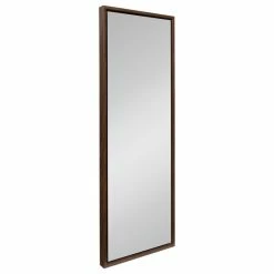 Best deal 👍 Uniek Evans Framed Full Body Wall Panel Mirror, Walnut Brown 🧨