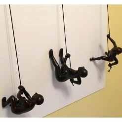 Best Sale 🤩 Eladitems Climbing Man Wall Art Position 1,2,3 , Choco, Black Color 🎉 -Cheap wall decor Store 98519fa60664a5cc 3265 w800 h800 b0 p0