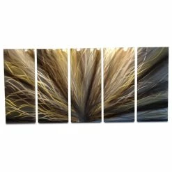 Flash Sale 💯 Miles Shay Metal Art Metal Wall Art Decor Abstract Contemporary Modern- Radiance Large Bronze Gold 😉