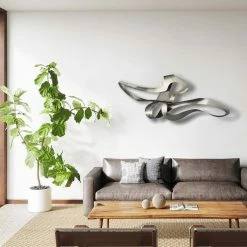 Cheapest โ๏ธ Nova Of California Graceful 26" Wall Art Crafted From Ground Stainless Steel ๐