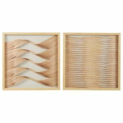 Best deal 🧨 Brimfield & May Set Of 2 Brown Wood Coastal Style Abstract Shadow Box 39130 😉