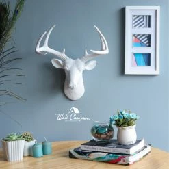 Brand new 🎁 Wall Charmers Virginia Faux Mini Deer Head, White/White 💯 -Cheap wall decor Store a3418c5c0dd2b826 3025 w800 h800 b0 p0